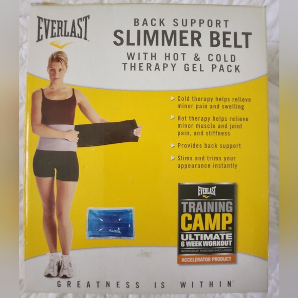 Everlast Accessories - Back Support Slimmer Belt With Hot&Cold Therapy Gel Pack Everlast